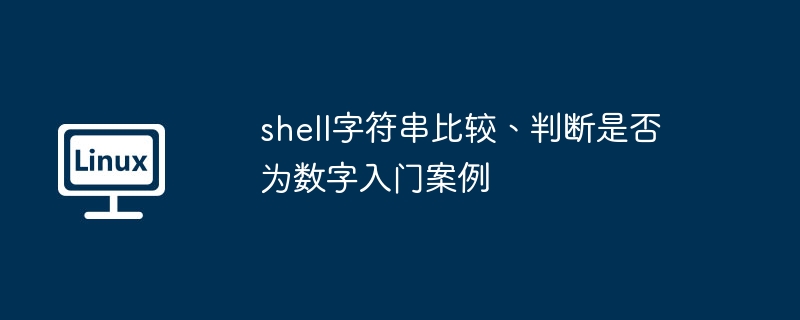 shell字符串比较-判断数字入门案例