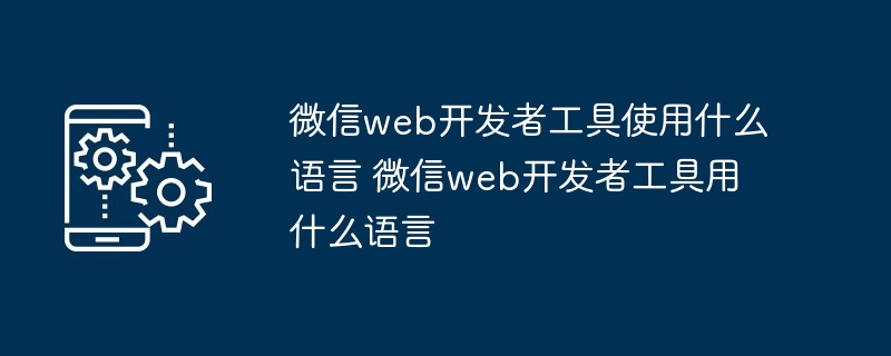 微信web开发者工具语言揭秘-微信web开发者工具使用语言