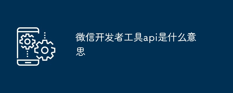 微信开发者工具API详解-微信开发者工具api是什么意思