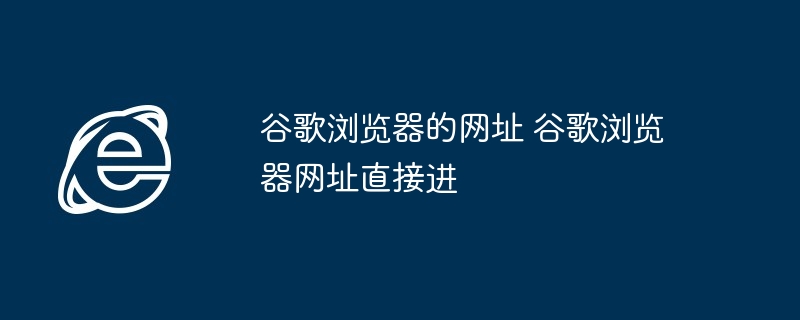 谷歌浏览器网址直达技巧-谷歌浏览器网址直接进