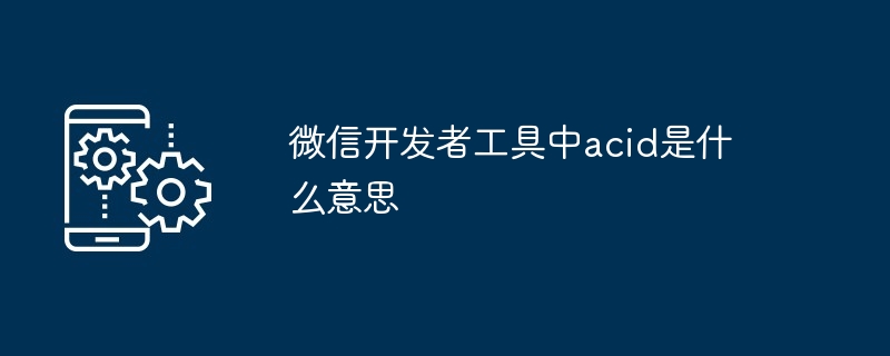 微信开发者工具中acid含义解析