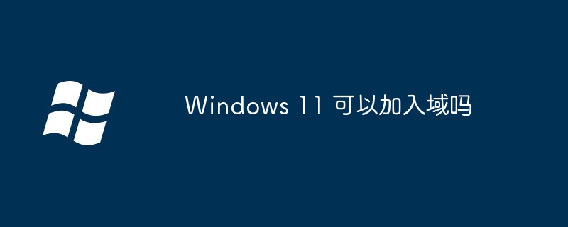 Windows11-加入域功能详解