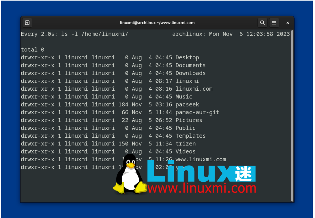 Linux-watch命令定期运行程序技巧