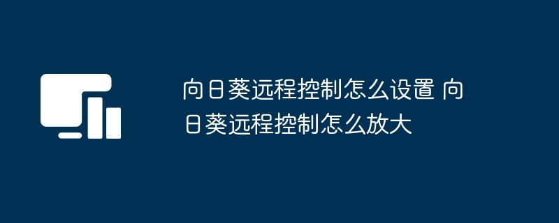 向日葵远程控制设置与放大技巧