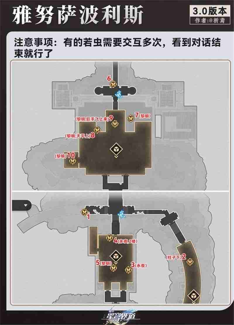 崩坏星穹铁道永夜雅努萨波利斯若虫全收集