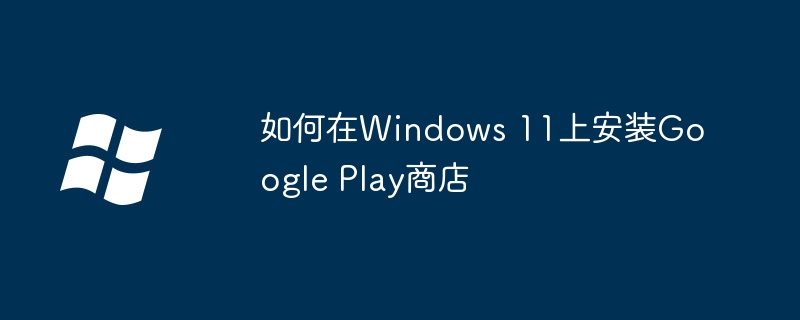 2024如何在Windows 11上安装Google Play商店