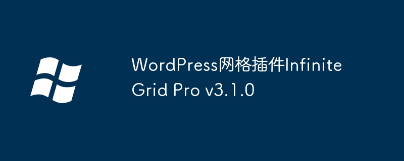 2024WordPress网格插件Infinite Grid Pro v3.1.0