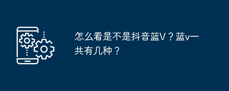 2024怎么看是不是抖音蓝V？蓝v一共有几种？