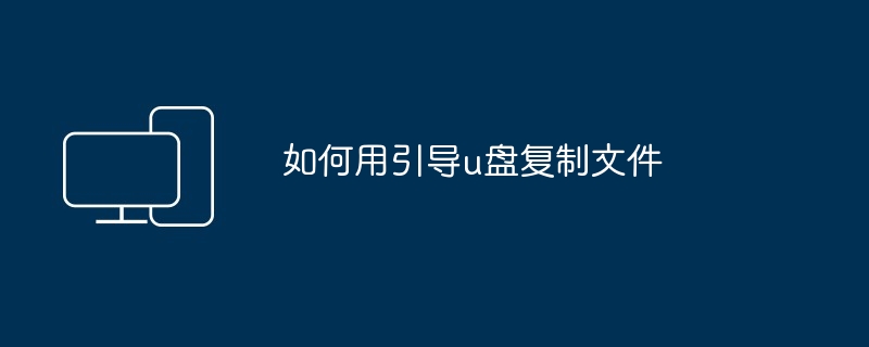 2024如何用引导u盘复制文件