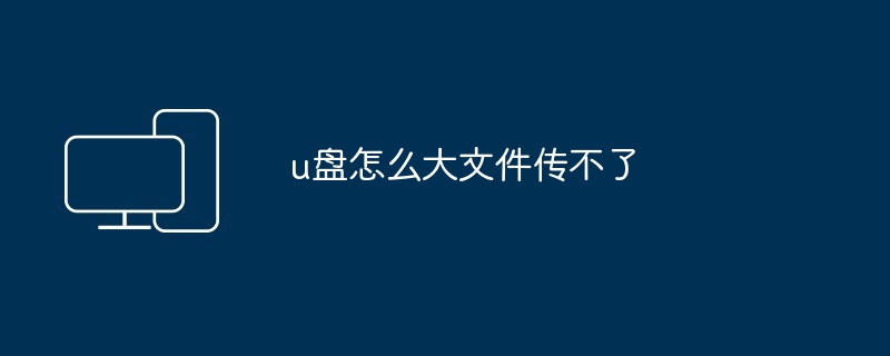 2024u盘怎么大文件传不了