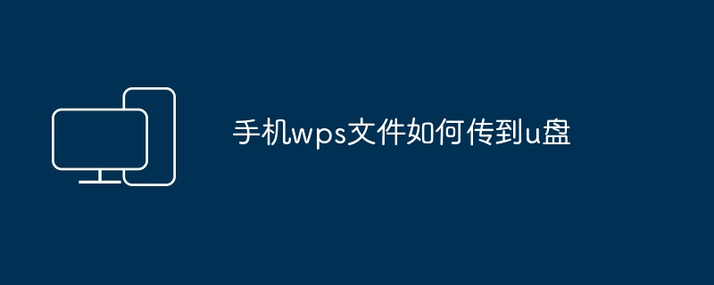 2024手机wps文件如何传到u盘