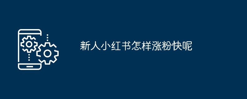 2024新人小红书怎样涨粉快呢