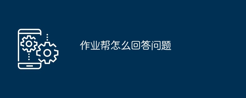 2024作业帮怎么回答问题