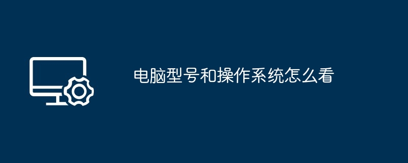 2024电脑型号和操作系统怎么看