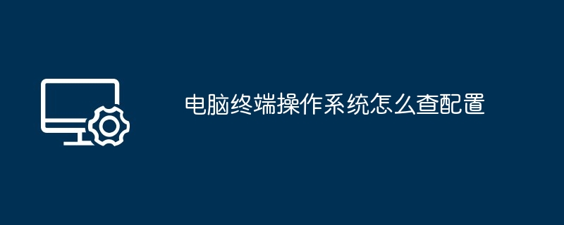 2024电脑终端操作系统怎么查配置