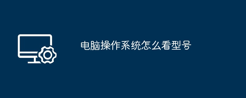 2024电脑操作系统怎么看型号