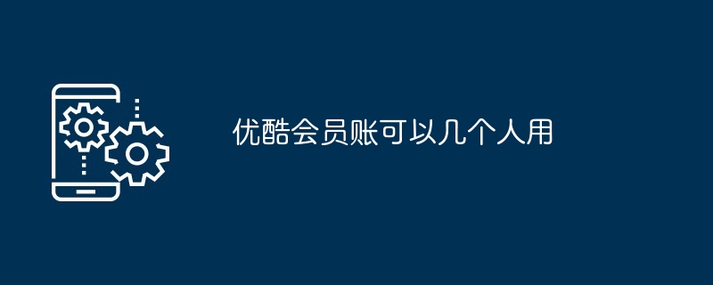 2024优酷会员账可以几个人用