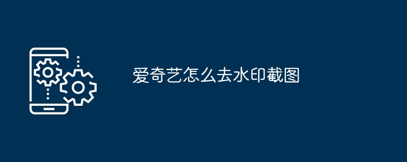 2024爱奇艺怎么去水印截图