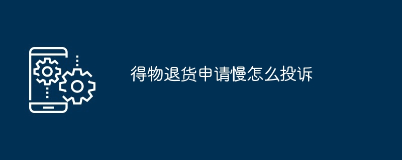 2024得物退货申请慢怎么投诉