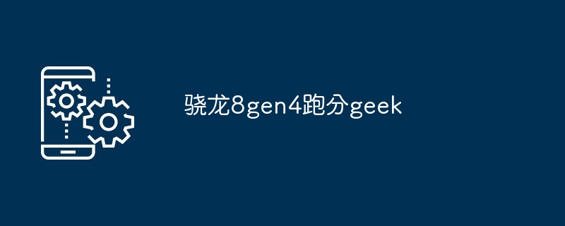 2024骁龙8gen4跑分geek