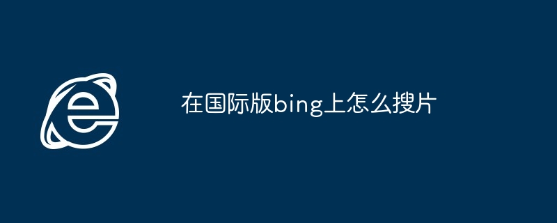 2024在国际版bing上怎么搜片