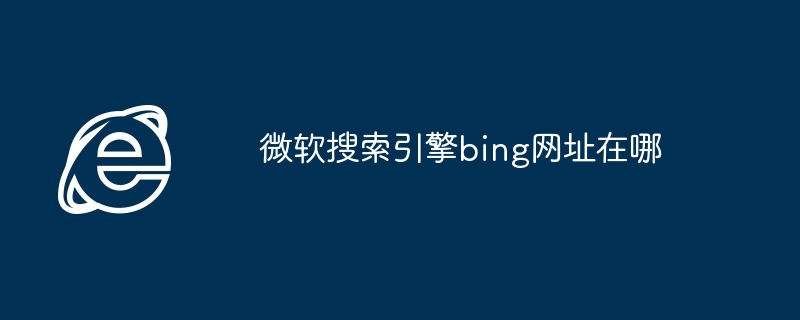 2024微软搜索引擎bing网址在哪