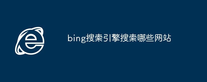 2024bing搜索引擎搜索哪些网站