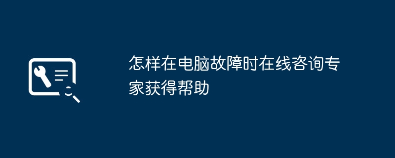 怎样在电脑故障时在线咨询专家获得帮助