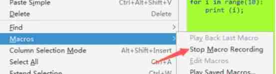 pycharm怎么录制宏-pycharm录制宏的方法
