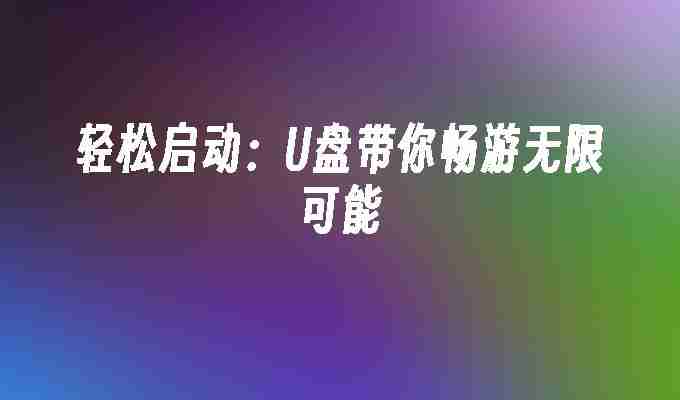 2024年轻松启动：U盘带你畅游无限可能