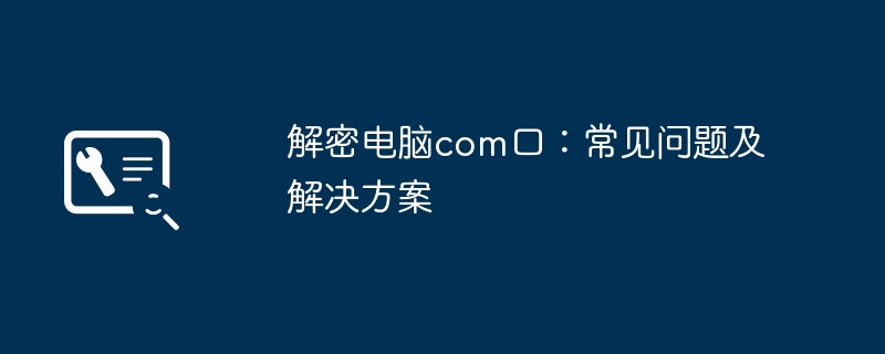 2024年解密电脑com口：常见问题及解决方案