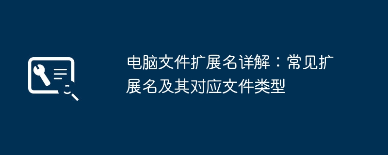 2024年电脑文件扩展名详解：常见扩展名及其对应文件类型