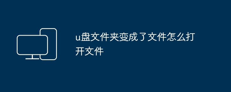 2024年u盘文件夹变成了文件怎么打开文件