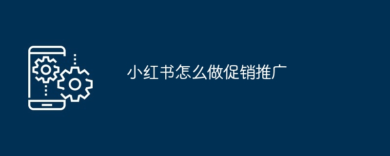 2024年小红书怎么做促销推广