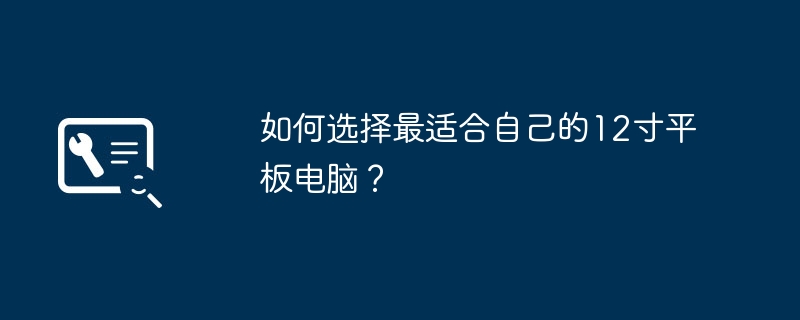 2024年如何选择最适合自己的12寸平板电脑？