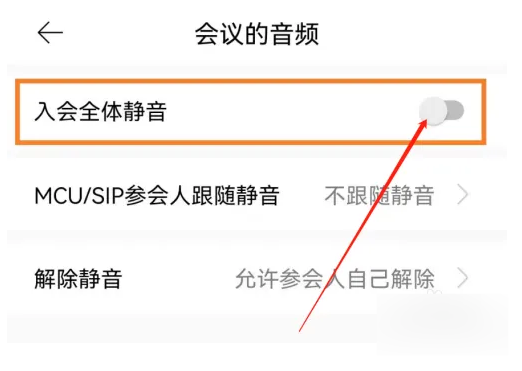 2024年全时云会议怎么设置全员静音
