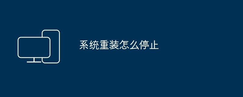 2024年系统重装怎么停止