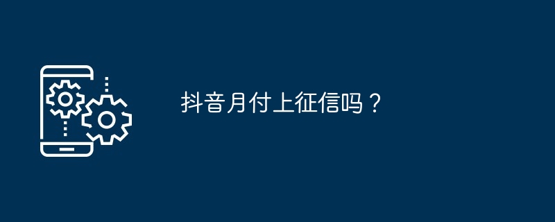 2024年抖音月付上征信吗？