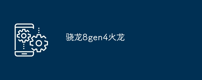 2024年骁龙8gen4火龙