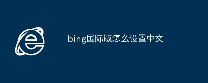 2024年bing国际版怎么设置中文