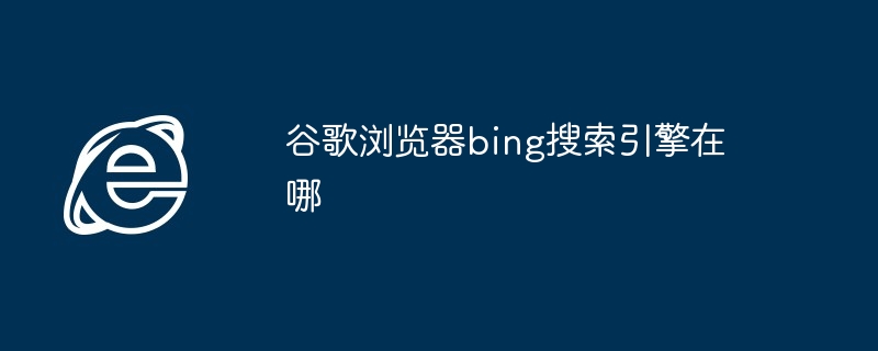 2024年谷歌浏览器bing搜索引擎在哪