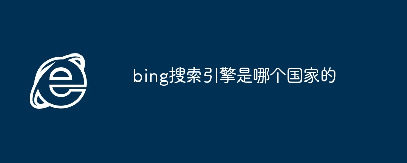 2024年bing搜索引擎是哪个国家的