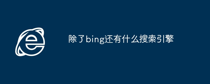 2024年除了bing还有什么搜索引擎