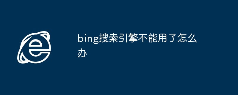 2024年bing搜索引擎不能用了怎么办