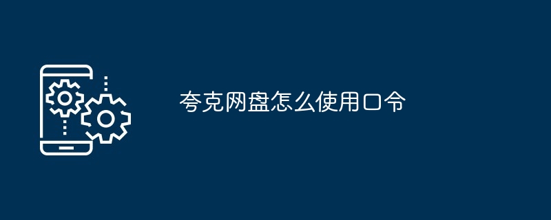 2024年夸克网盘怎么使用口令