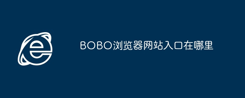 2024年BOBO浏览器网站入口在哪里