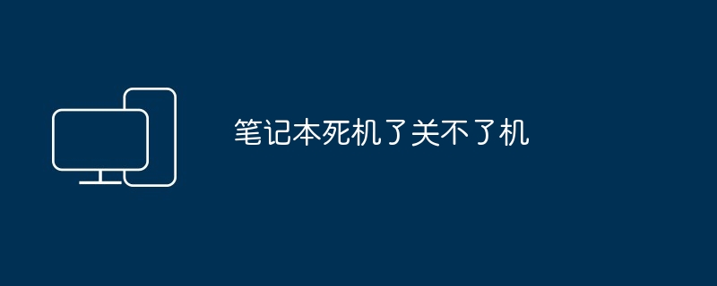 2024年笔记本死机了关不了机