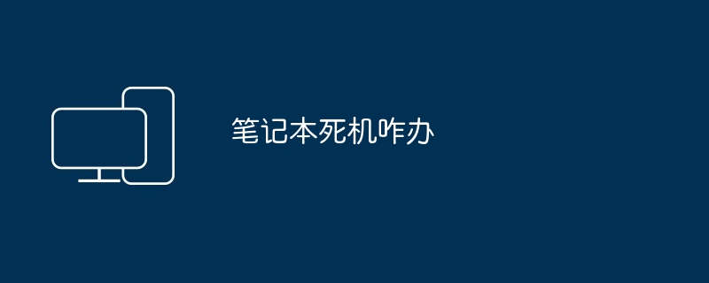 2024年笔记本死机咋办