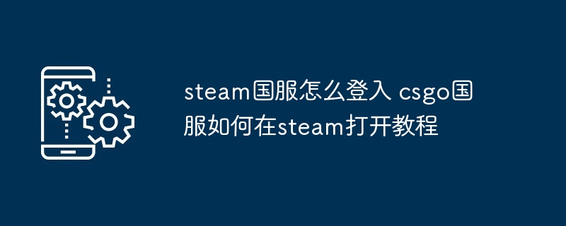 2024年steam国服怎么登入 csgo国服如何在steam打开教程