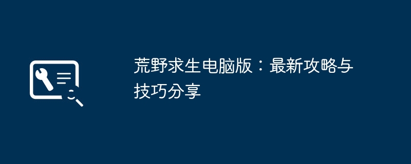 2024年荒野求生电脑版：最新攻略与技巧分享